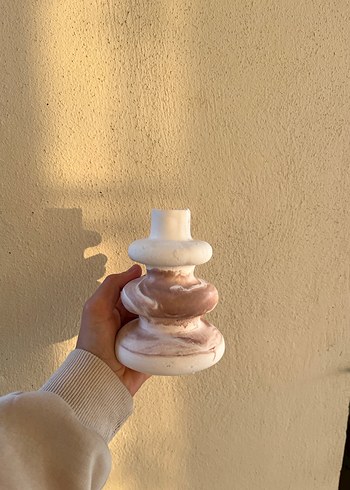 Taş tozu dekoratif vazo seti - Görsel 6