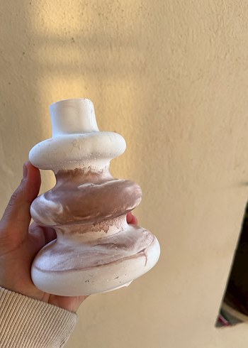 Taş tozu dekoratif vazo seti - Görsel 4