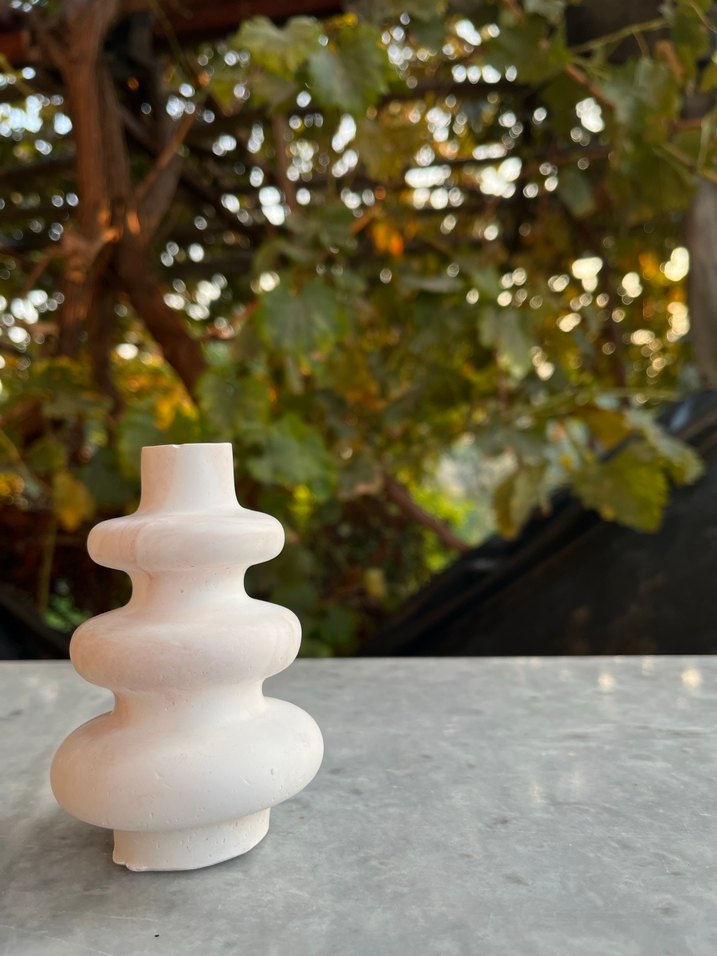 Taş tozu dekoratif vazo seti - Görsel 3