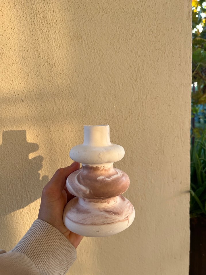 Taş tozu dekoratif vazo seti - Görsel 5