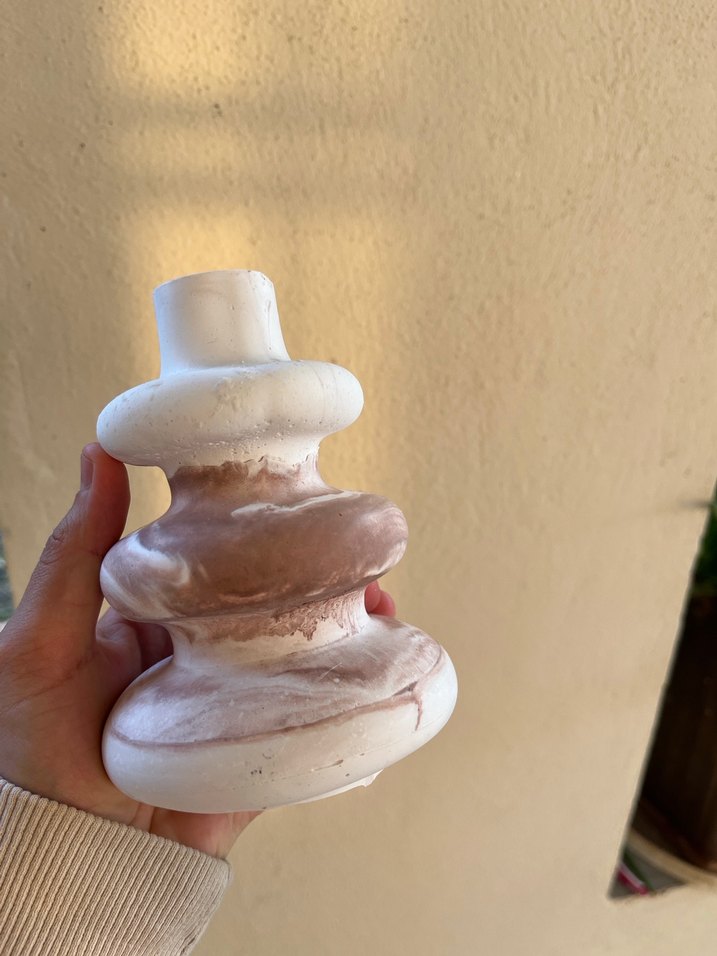 Taş tozu dekoratif vazo seti - Görsel 4