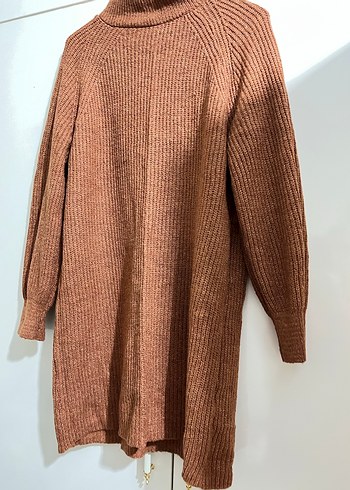 Kahverengi Boğazlı Triko Kadın kazak - Görsel 3