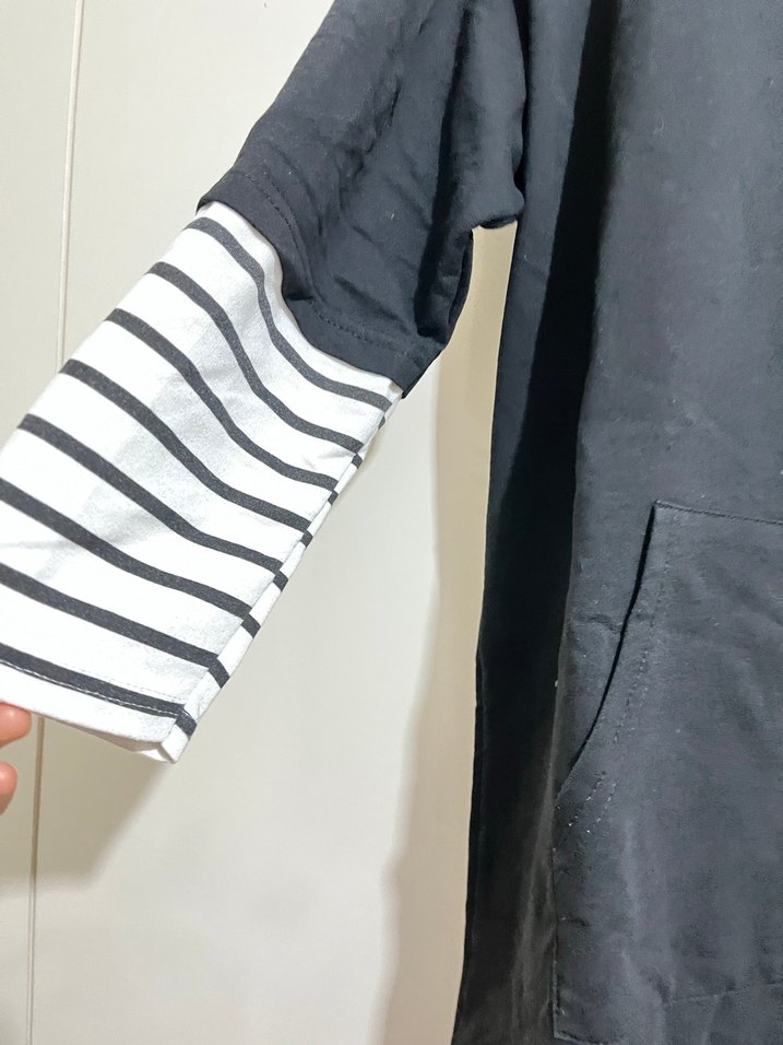 Siyah Kapüşonlu sweatshirt - Görsel 5