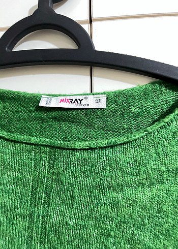 Yeşil Triko Kadın Uzun Sweatshirt - Görsel 4