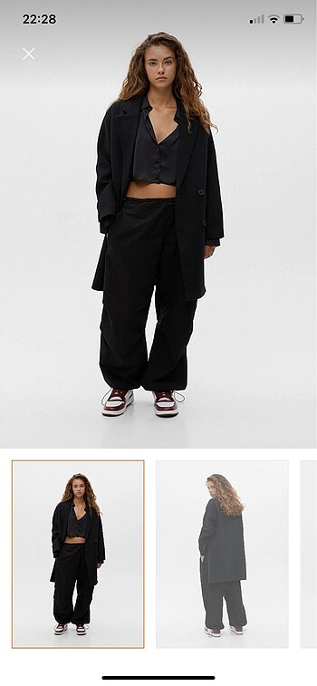 Pull and bear kadın siyah kaban
