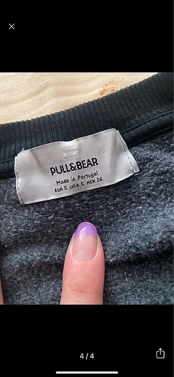 s Beden siyah Renk Pull&Bear Oversize Sweatshirt