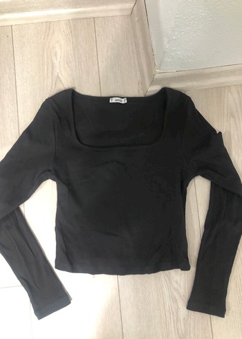 Antrasit renk kare yakalı uzun kollu addax bluz sıfırdır - Görsel 4