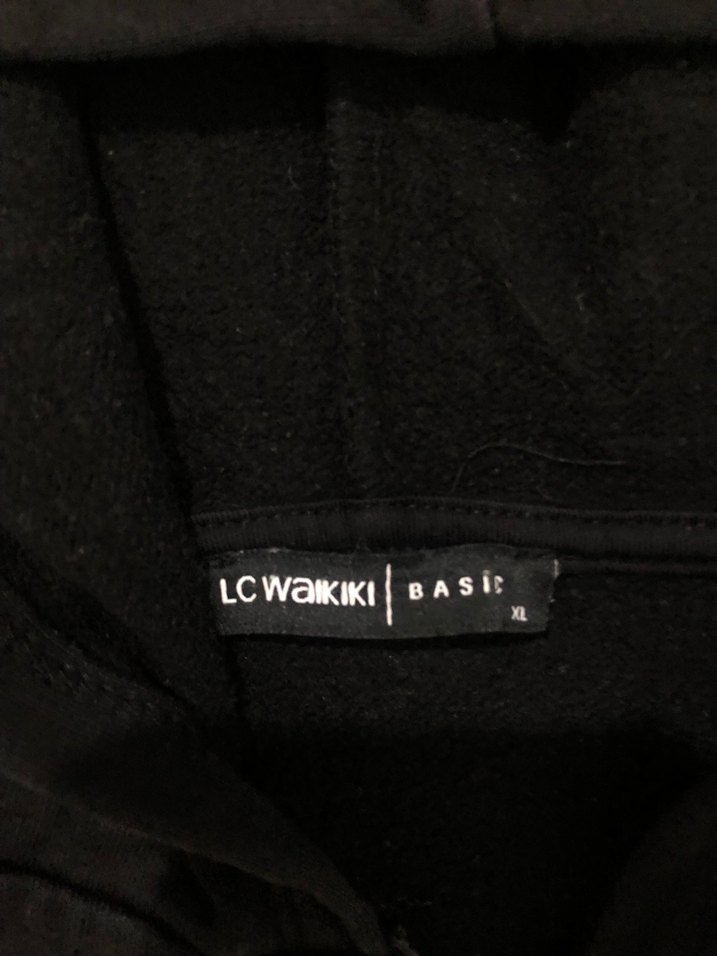 Kadın Kapüşonlu siyah hırka - Görsel 3