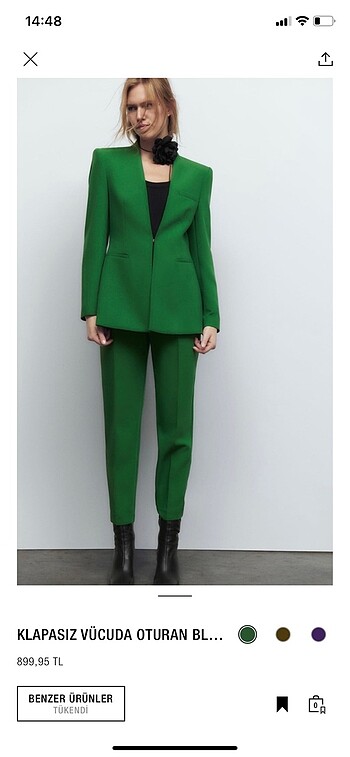 Klapasız Blazer