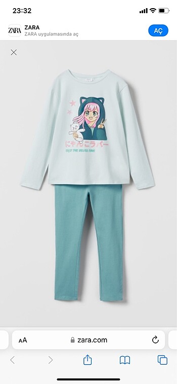 Kids / anime pijama takımı