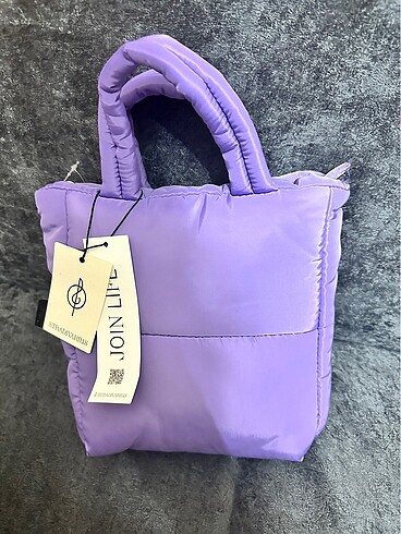Lila çanta stradivarius