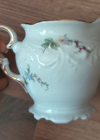 Pastel Çiçekli Porselen sütlük