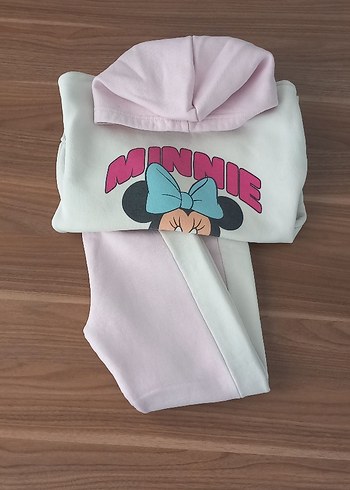 Zara Pembe Minnie Baskılı Kız Takımı