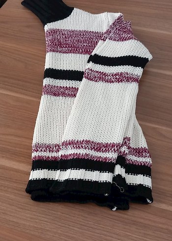 Bohem Bordo Balıkçı Yaka Örgü Kadın Kazak - Görsel 2