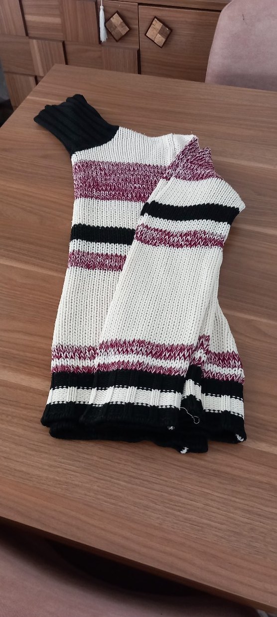 Bohem Bordo Balıkçı Yaka Örgü Kadın Kazak - Görsel 2