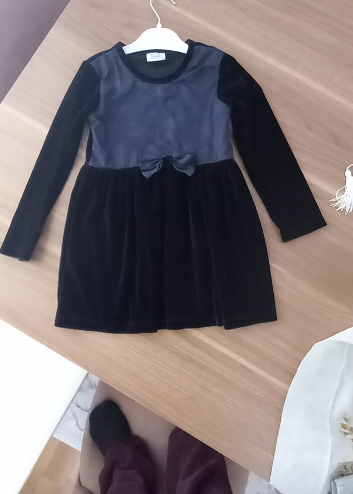 Kız çocuk kadife elbise - Görsel 3