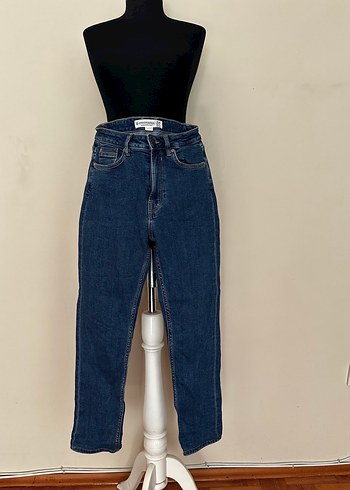 36 Beden Stradıvarıus Lacivert skny Kadın Denim Pantolon