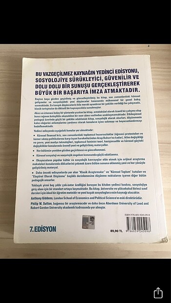  SOSYOLOJİ ANTHONY GIDDENS