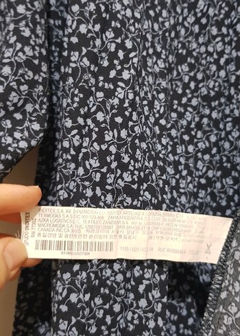 Zara Mavi Çiçekli Gömlek - Görsel 5