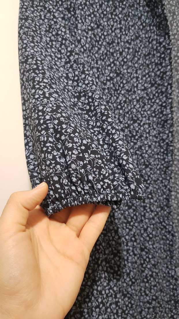 Zara Mavi Çiçekli Gömlek - Görsel 2