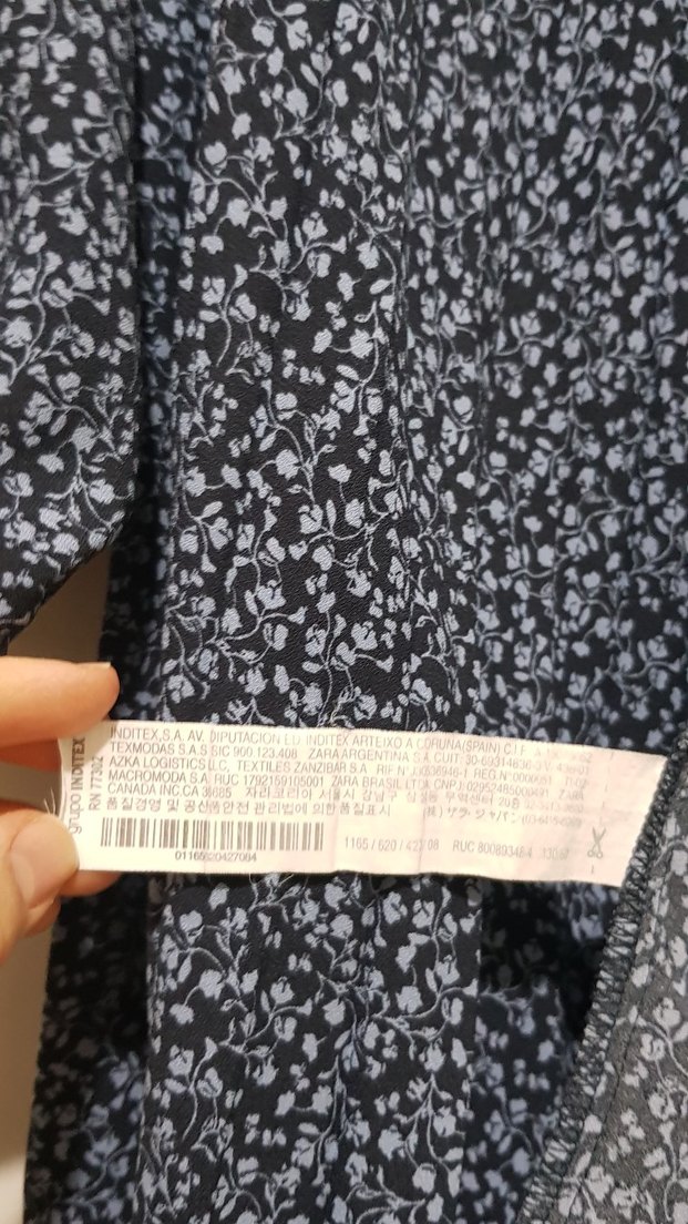 Zara Mavi Çiçekli Gömlek - Görsel 5