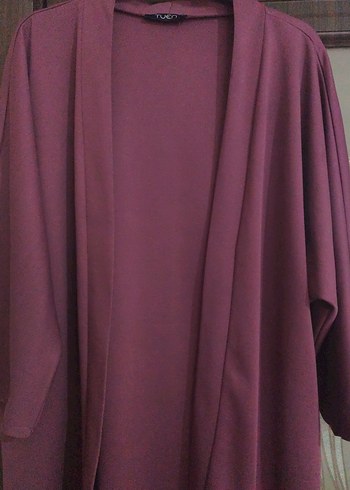 Kadın Mor Uzun Kollu Salaş Uzun Kadın ceket - Görsel 2