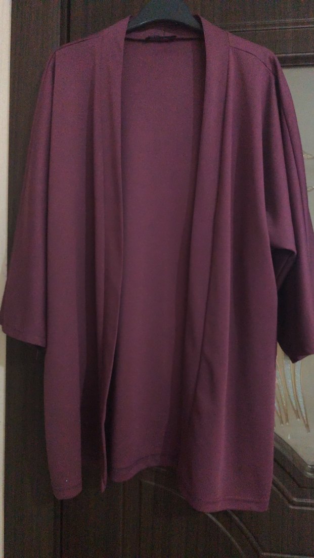 Kadın Mor Uzun Kollu Salaş Uzun Kadın ceket - Görsel 4