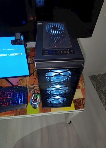 IŞIKLI Masa üstü Bilgisayar kasa klavye ve Fare Ve kamerasi - Görsel 3