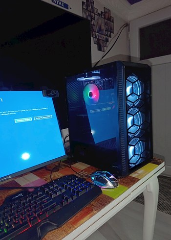 IŞIKLI Masa üstü Bilgisayar kasa klavye ve Fare Ve kamerasi - Görsel 2