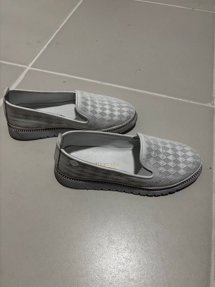 Beyaz kadın günlük loafer - Görsel 3