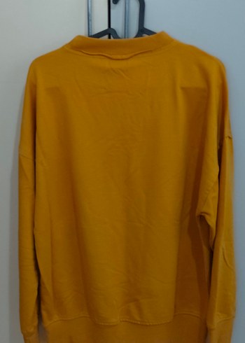 Kadın hardal Uzun Kollu Salaş Sweatshirt - Görsel 2