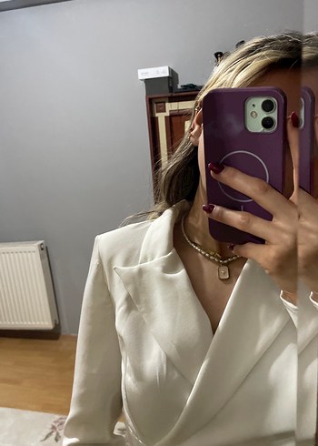 Beyaz Midi Kadın Elbise - Görsel 2