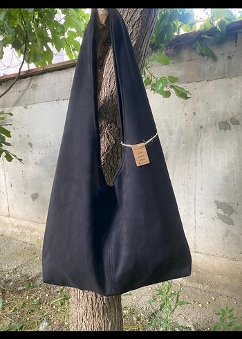 Bordo Süet Minimalist Kadın Çanta - Görsel 2