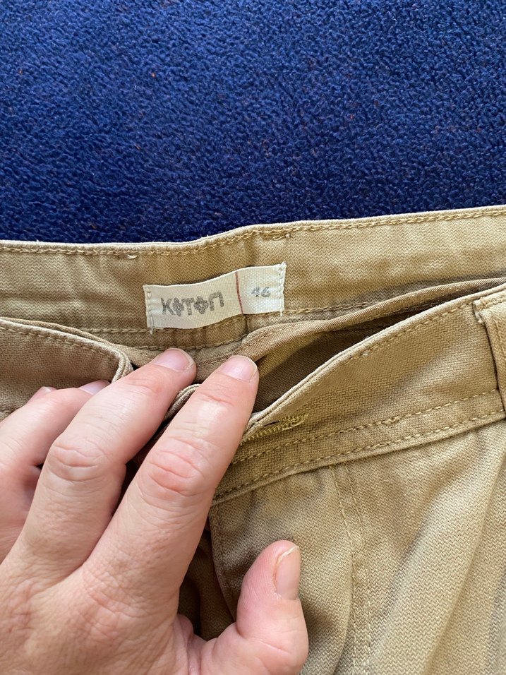 Bej Pamuklu Rahat Kesim Erkek Şort - Görsel 3