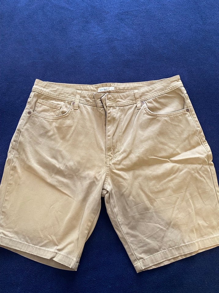 Bej Pamuklu Rahat Kesim Erkek Şort - Görsel 2