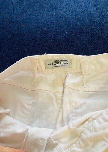 Beyaz Pamuklu Erkek bermuda şort - Görsel 5