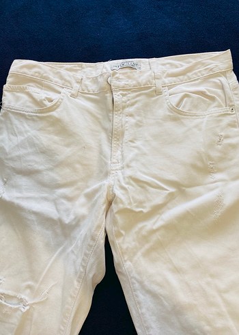 Beyaz Pamuklu Erkek bermuda şort - Görsel 2