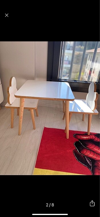 Beden Renk Çalışma masası + 2 sandalye