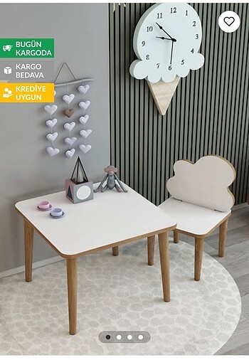 Çalışma masası + 2 sandalye