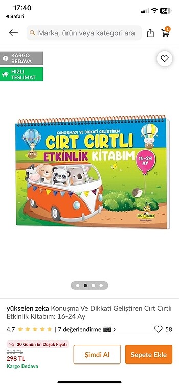 cırt cırtlı kitap 16-24 ay Mucit Karınca