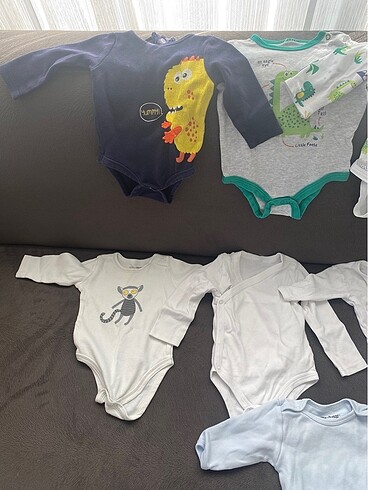 3 Ay Beden çeşitli Renk 13 parça h&m Lc Waikiki zıbın body