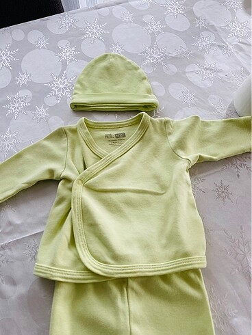 E bebek organik pamuklu hastene çıkışı takım - Görsel 4