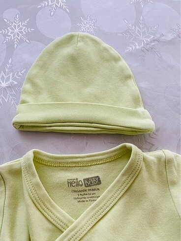 E bebek organik pamuklu hastene çıkışı takım - Görsel 5