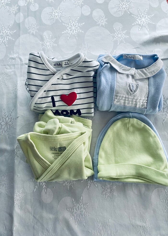 Organik pamuklu hastene çıkışı takım - Görsel 3