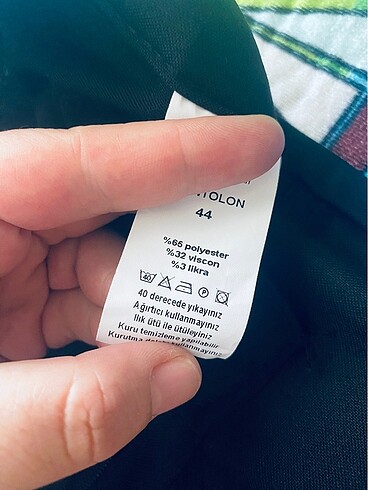44 Beden siyah Renk Unisex kumaş pantolon