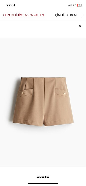 l Beden H&M kadın interlok şort
