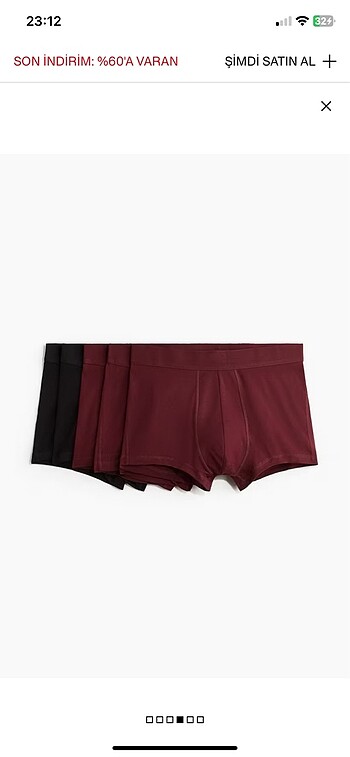 H&M erkek boxer iç giyim