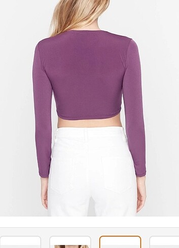s Beden mor Renk #crop bluz