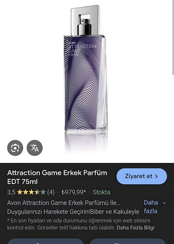 Avon Attraction Game Erkek Parfümü 75ml EDT