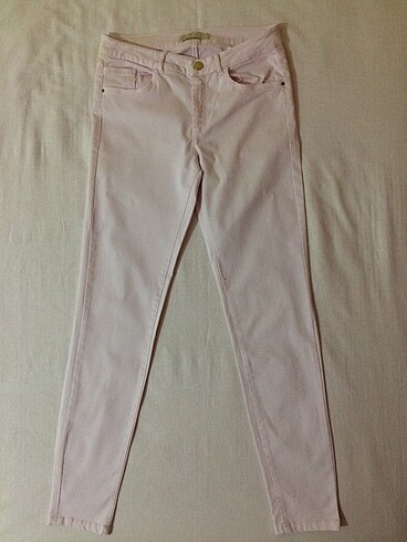 ZARA WOMAN BASIC DENIM SERISI AÇIK PEMBE/PUDRA 30/30 BEDEN ? PAM